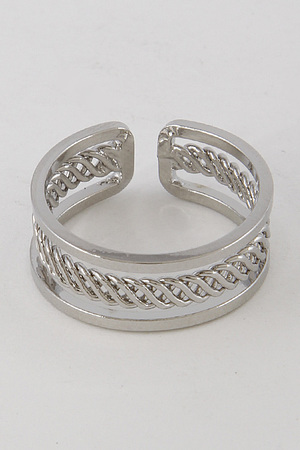 Shiny Casual Open Braided Ring 6CCB3